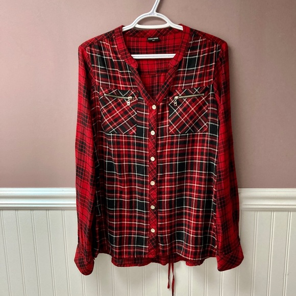 Point Zero Tops - Point Zero plaid blouse